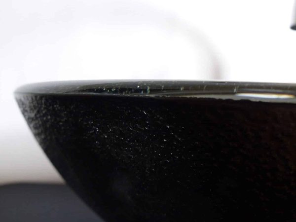 Design glazen Wasbak  Glitter Zwart Sol 1160 - Afbeelding 3