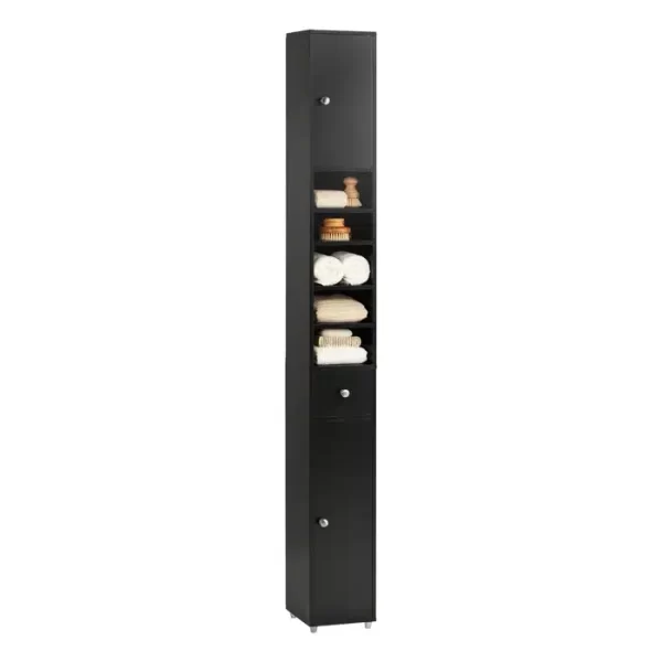 Badkamer kast  20 breed x182 cm hoog met  2 deuren 1 laden  MDF SO28 - Afbeelding 7