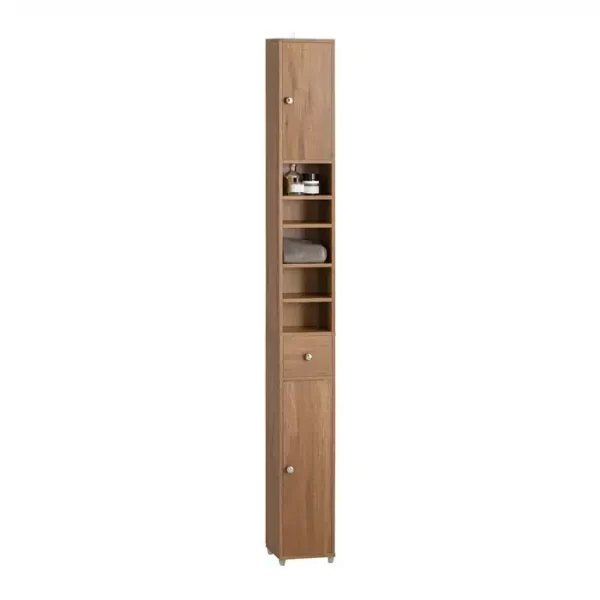 Badkamer kast  20 breed x182 cm hoog met  2 deuren 1 laden  MDF SO28 - Afbeelding 6