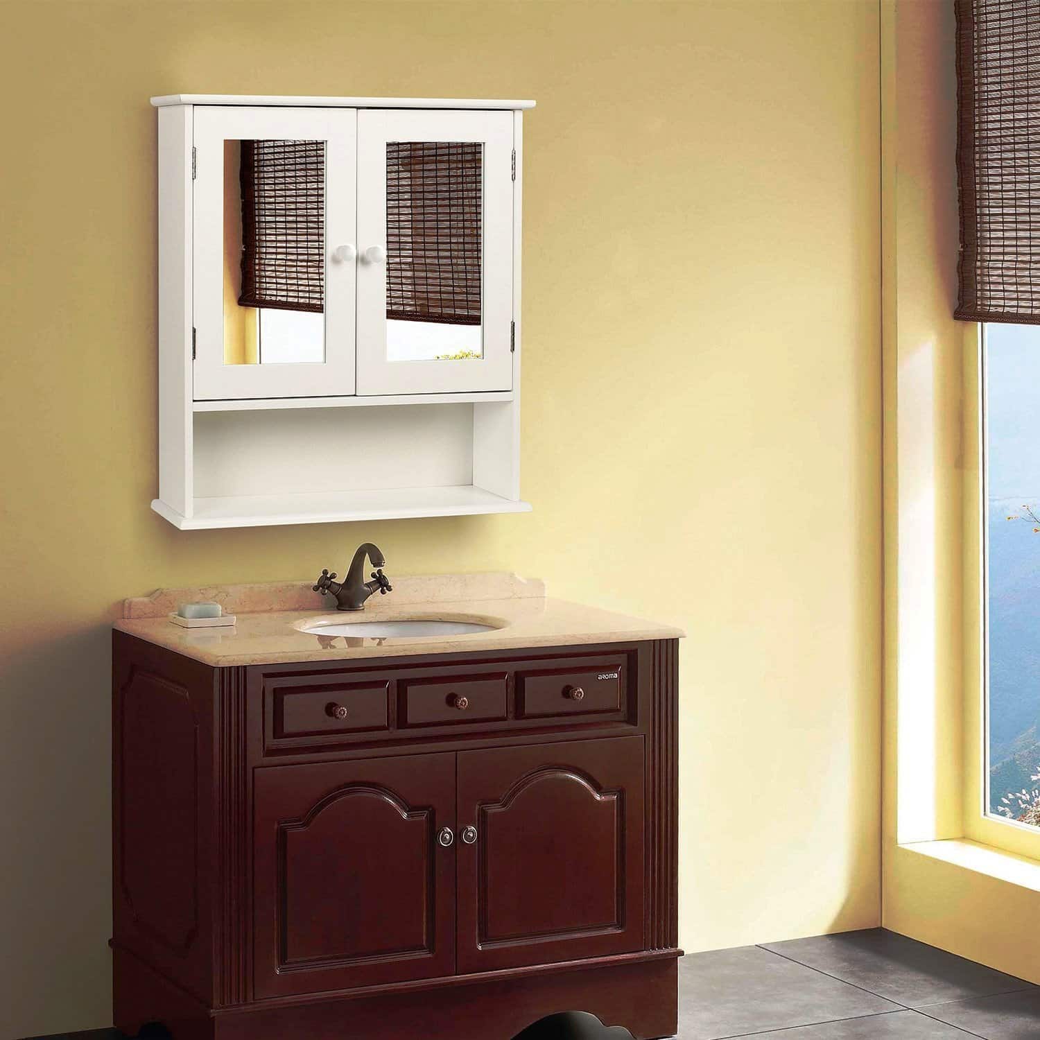 Design Spiegelkast Wit mdf 56x58 hoog sol 1872 - Afbeelding 6