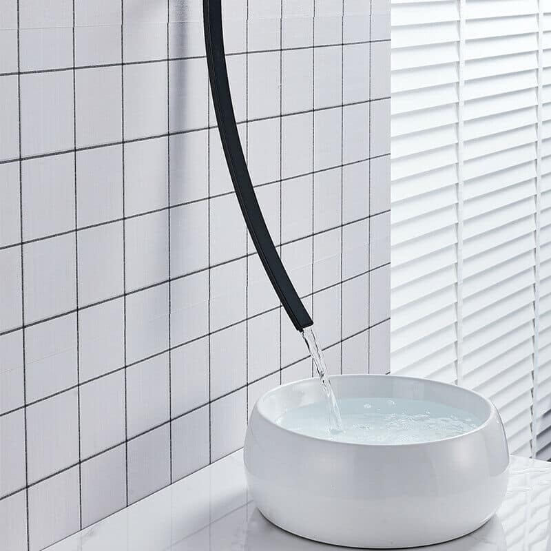 Design Wastafel Waterval Mengkraan Muur Zwart exclusief model Al 1837 - Afbeelding 8