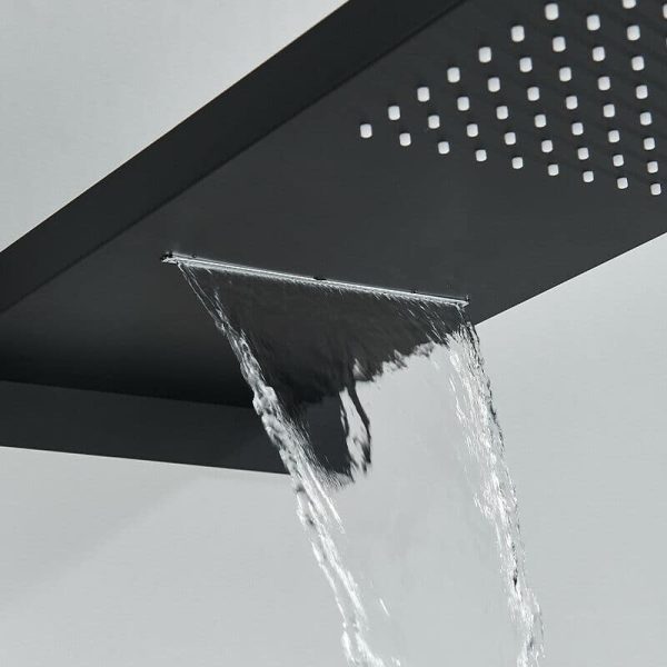 inbouw douche mengkraan met thermostaat set zwart regendouche  M 820 - Afbeelding 3
