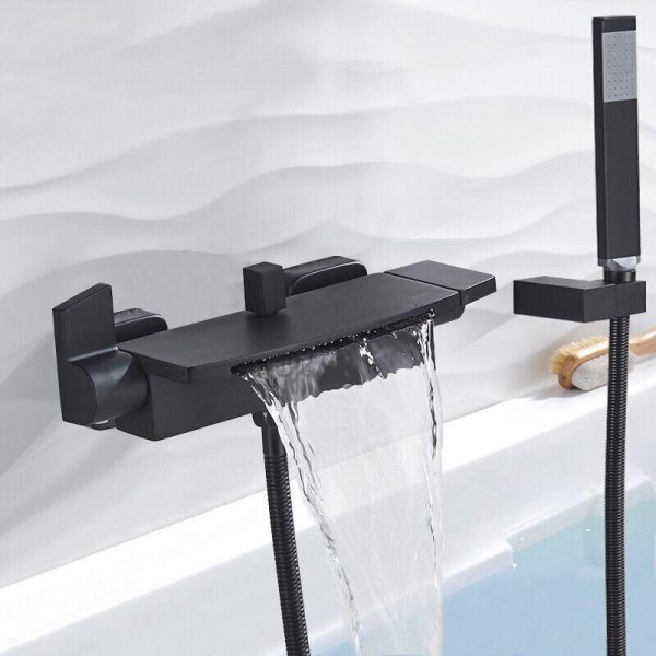 Badkraan doucheset zwarte douche waterval kraan bad M 4878