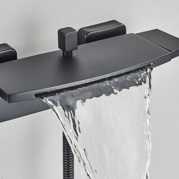 Badkraan doucheset zwarte douche waterval kraan bad M 4878 - Afbeelding 4