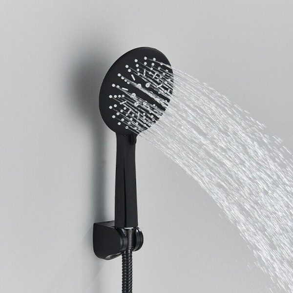 Badkraan doucheset met thermostaat zwarte douche waterval kraan bad M 5050 - Afbeelding 6