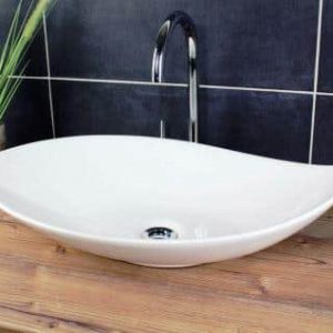 Wasbak Keramiek Ovaal Wit  66x 4 bladmodel K149