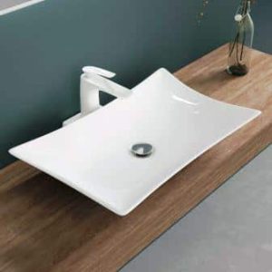 Design Keramiek Wastafel Sneeuw  56x42 wit Sol 187