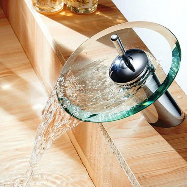 Design Watervalkraan met glazen schijf sol 3433 - Afbeelding 3