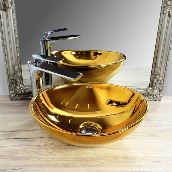 Design Keramiek Wasbak Ovaal Gold 40x33 sol  101 - Afbeelding 7