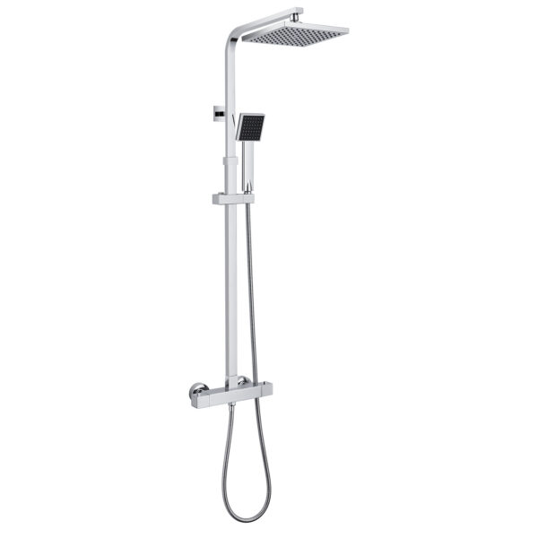 Douche RVS met thermostaatkraan en Regendouche  20x20 cm Was 20 - Afbeelding 2
