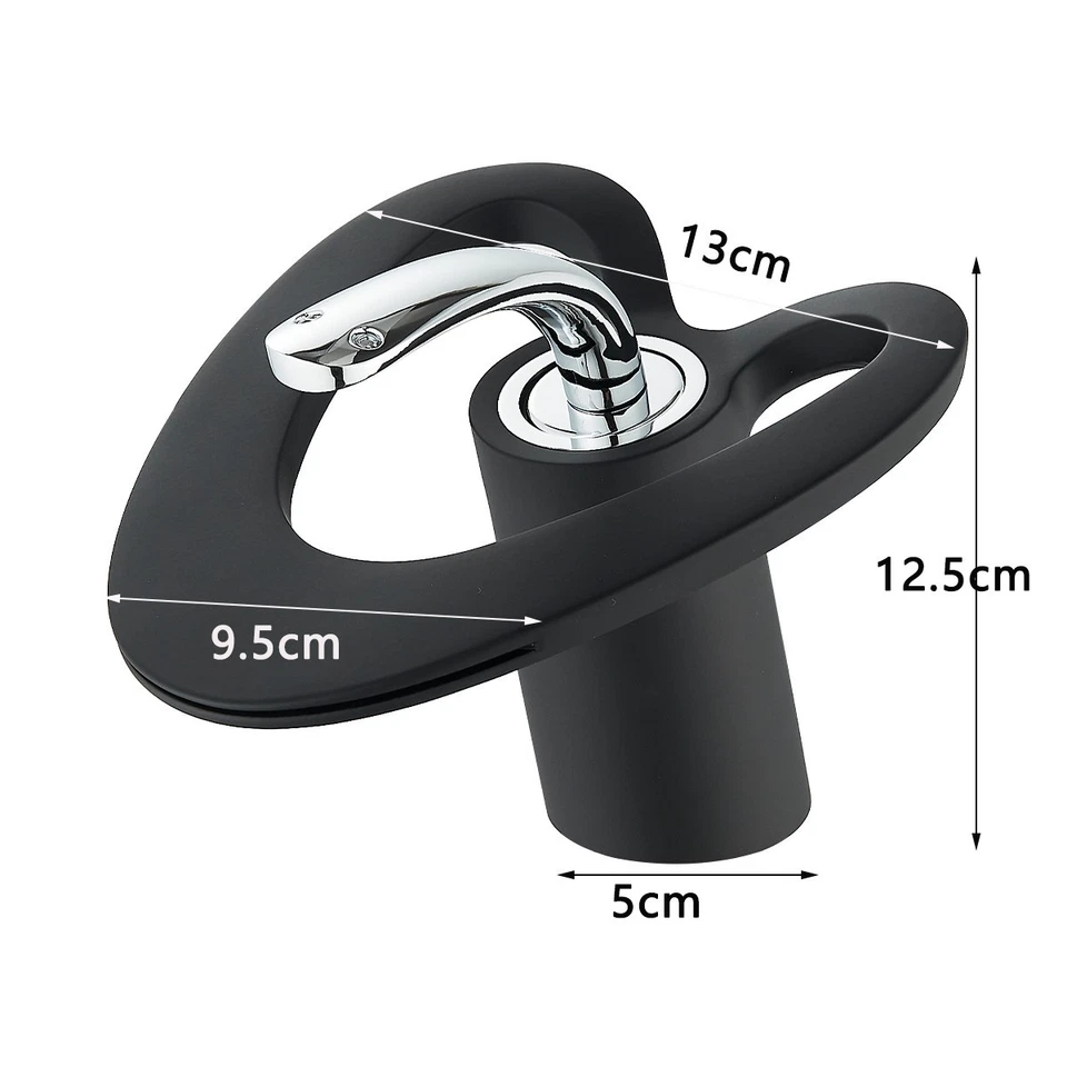 Exclusieve Luxe Design  WastafelKraan zwart  M 955 - Afbeelding 2