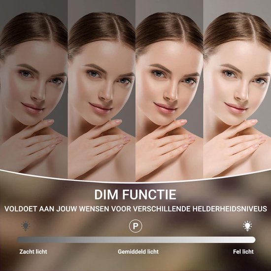 Hollywood Spiegel 58x46CM - Bluetooth Speakers - 15x Led Lampen - USB + USB-C Oplaadpoort sol B 258 - Afbeelding 2