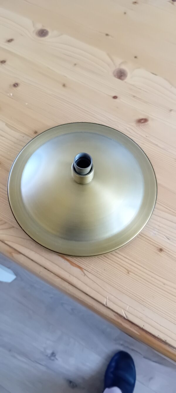 Messing  Regendouchekop 20 cm met kogelkopaansluiting1/2" sch 02 - Afbeelding 2