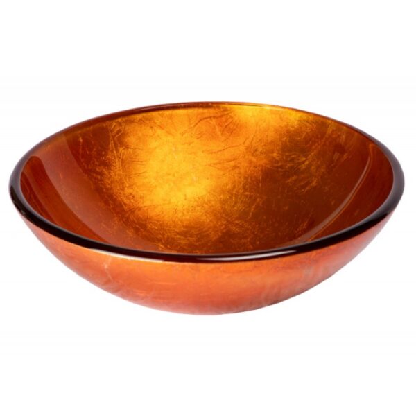 Eden Bath Orange Reflections glazen wastafel 30 cm doorsnede AANBIEDING sol 1206 - Afbeelding 4