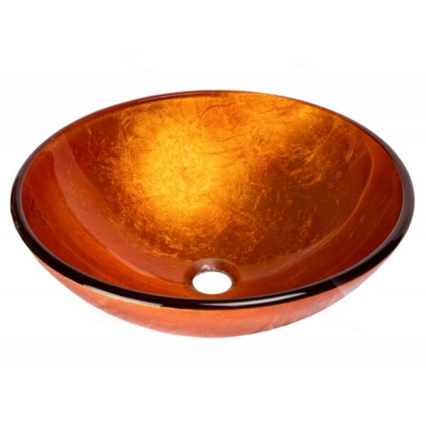 Eden Bath Orange Reflections glazen wastafel 30 cm doorsnede AANBIEDING sol 1206 - Afbeelding 3