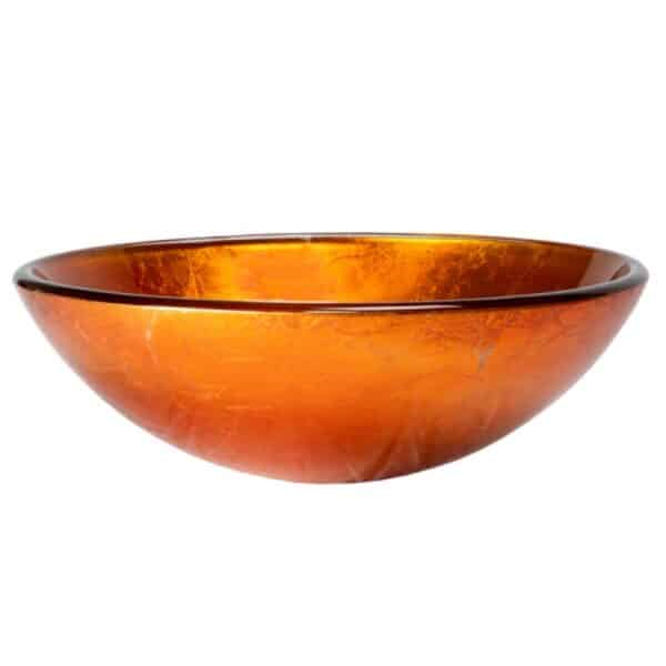 Eden Bath Orange Reflections glazen wastafel 30 cm doorsnede AANBIEDING sol 1206 - Afbeelding 2